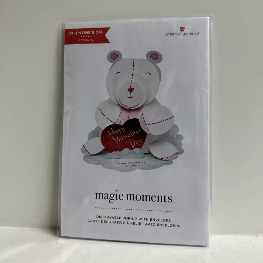 American Greetings Magic Moments Displayable Pop-Up Valentines Day Card Lot of 2